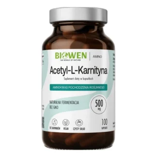 BIOWEN ACETYL-L-KARNITYNA 500 mg ALCAR ALC ODCHUDZANIE SERCE MÓZG 100 kaps — zdjęcie 1