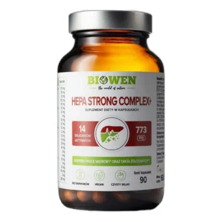 BIOWEN HEPA STRONG COMPLEX+ NA WĄTROBĘ DETOKS KARCZOCH OSTROPEST 90 kaps — zdjęcie 1