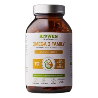 BIOWEN OMEGA 3 FAMILY 720mg EPA 480mg DHA OLEJ RYBI ODPORNOŚĆ WZROK 90 kaps — zdjęcie 1