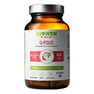 BIOWEN Q-FOLIC KWAS FOLIOWY 600 µg METYLOWANY FOLIANY CIĄŻA KREW 90 kaps — zdjęcie 1