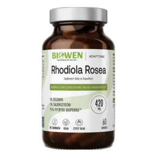 BIOWEN RHODIOLA ROSEA 420mg RÓŻANIEC GÓRSKI PAMIĘĆ ADAPTOGEN PAMIĘĆ STRES — zdjęcie 1