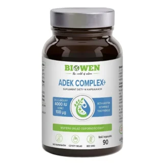 BIOWEN WITAMINA ADEK COMPLEX+ KOŚCI ZĘBY ODPORNOŚĆ SKÓRA KRĄŻENIE 90 kaps — zdjęcie 1